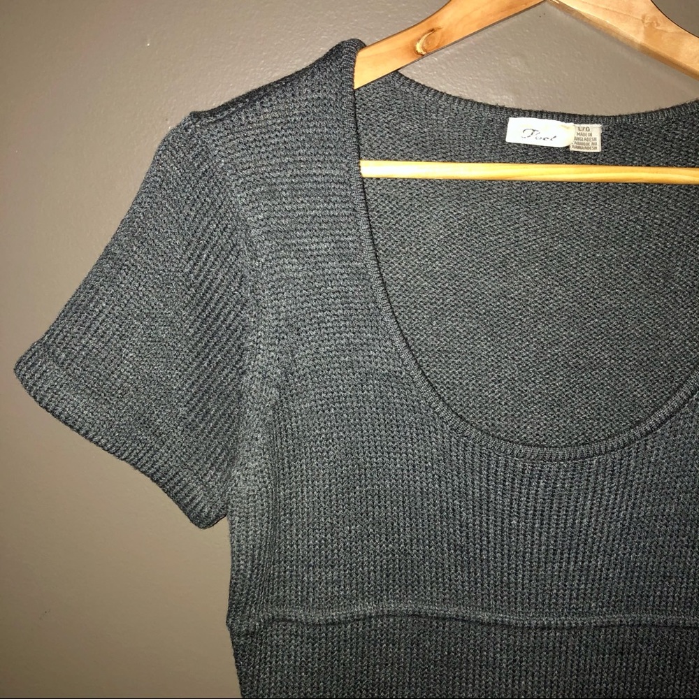 Grey sweater dress